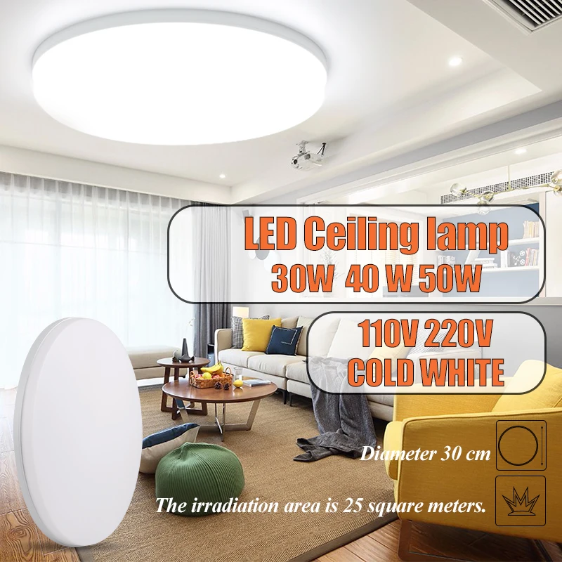 Led Lights Ceiling Chandelier Waterpoor Ceiling light 110V Room decoration bedroom Kitchen ceiling lamp bathroom LED panel light
