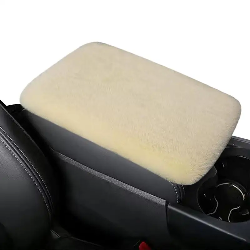 Car Armrest Box Mat Soft Plush Mat Armrest Box Pads Plush Center Armrest Box Cover Car Armrest Seat Box Cover Decor For Auto Rvs