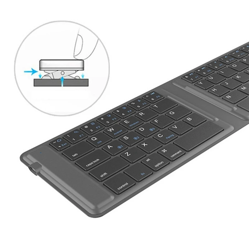 Ergonomic Foldable Wireless Keyboard Travel Friendly Small Keypad Folding Comfortable Typing Keypads Q1JF