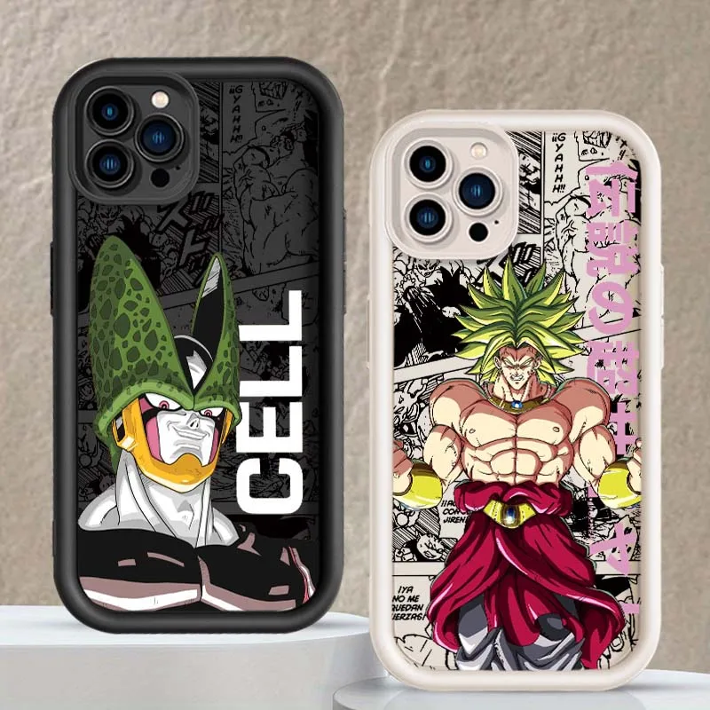 D-Dragon Ball Broly Jiren Capa para Apple iPhone 17 16 15 14 13 12 11 Plus Pro Max Olho Escada Capa de telefone
