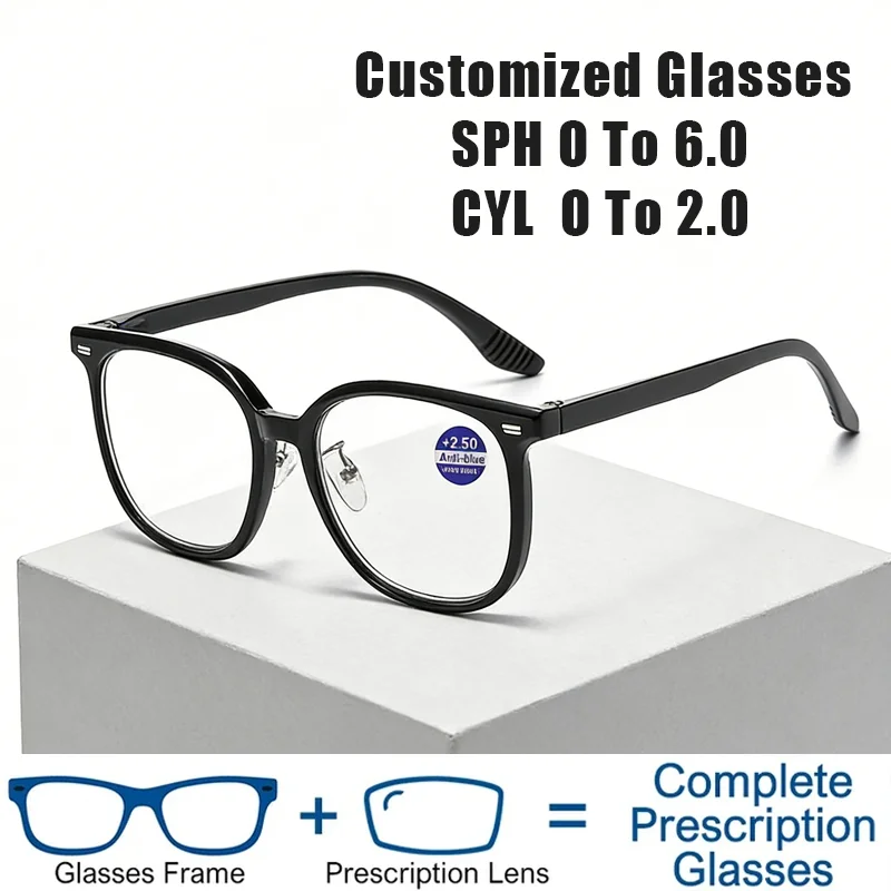 

Customized Glasses Men's and Women's Fashion Oversized Square Anti-blue Light Optical Glasses Photochromic Glasses for Vision