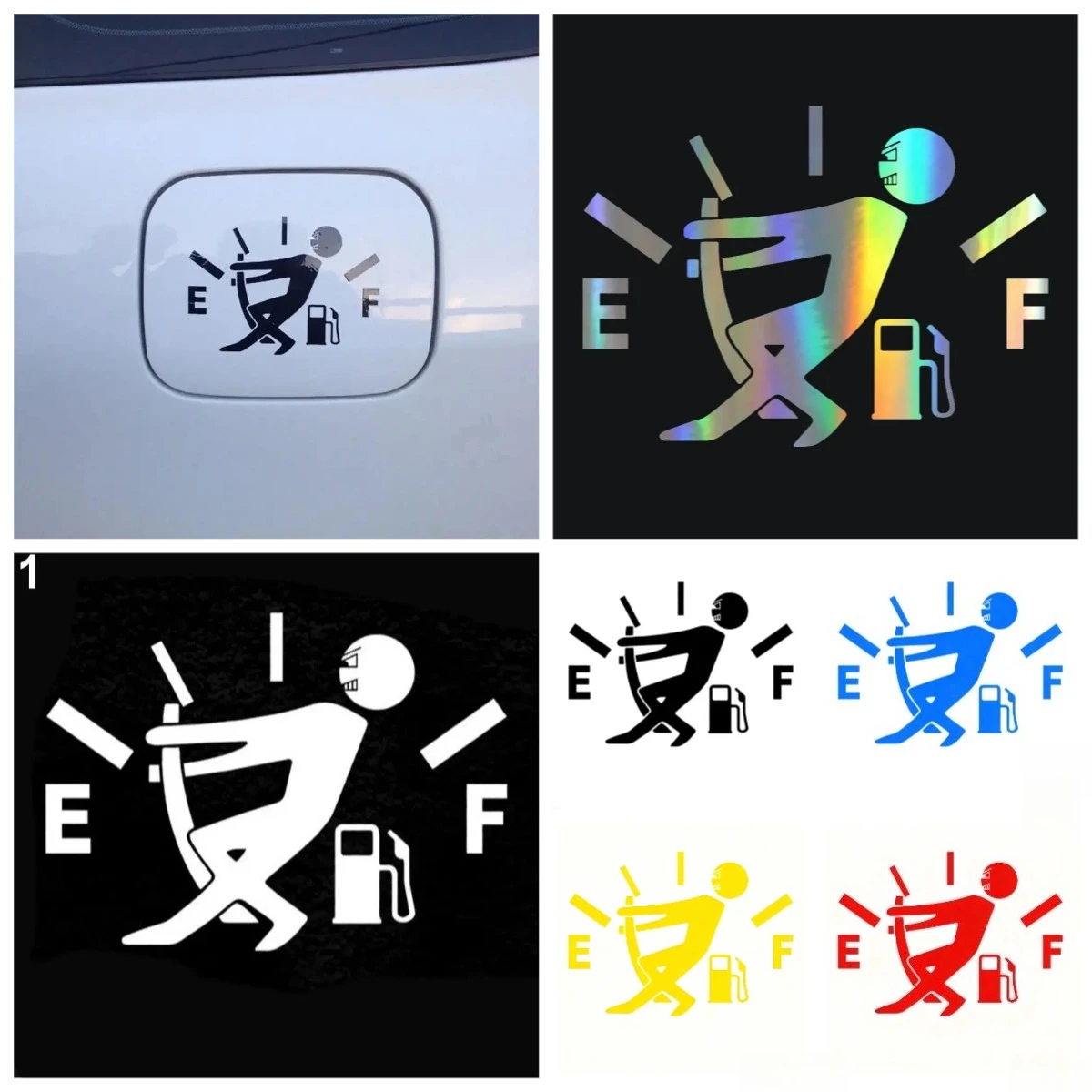 

Car Stickers Funny Fuel Tank Cap Decal High Gas Consumption Indicator for Automotive Exterior Car Body Styling Vinyl Decals