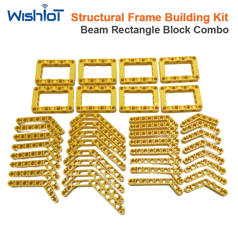 MOC Technical Parts Thick Liftarm Bent Beam Hole Lever Connector Block Set Compatible 9686 Education Building Blocks Toy for Boy