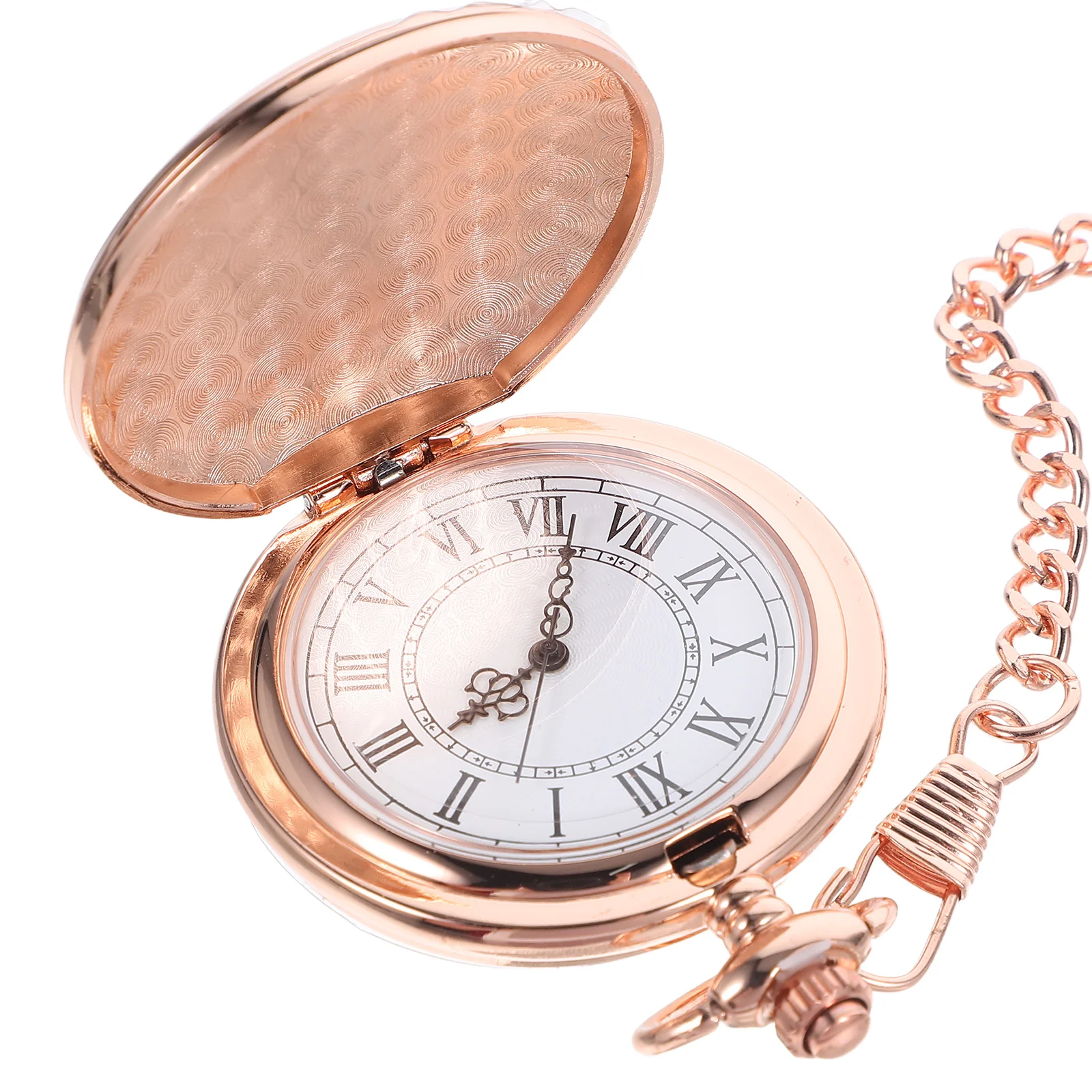 メンズ ヴィンテージ懐中時計 チェーン付き クォーツムーブメント ローマ数字 スムース仕上げ チョッキ スチームパンクコスチューム フォーマルイベント
