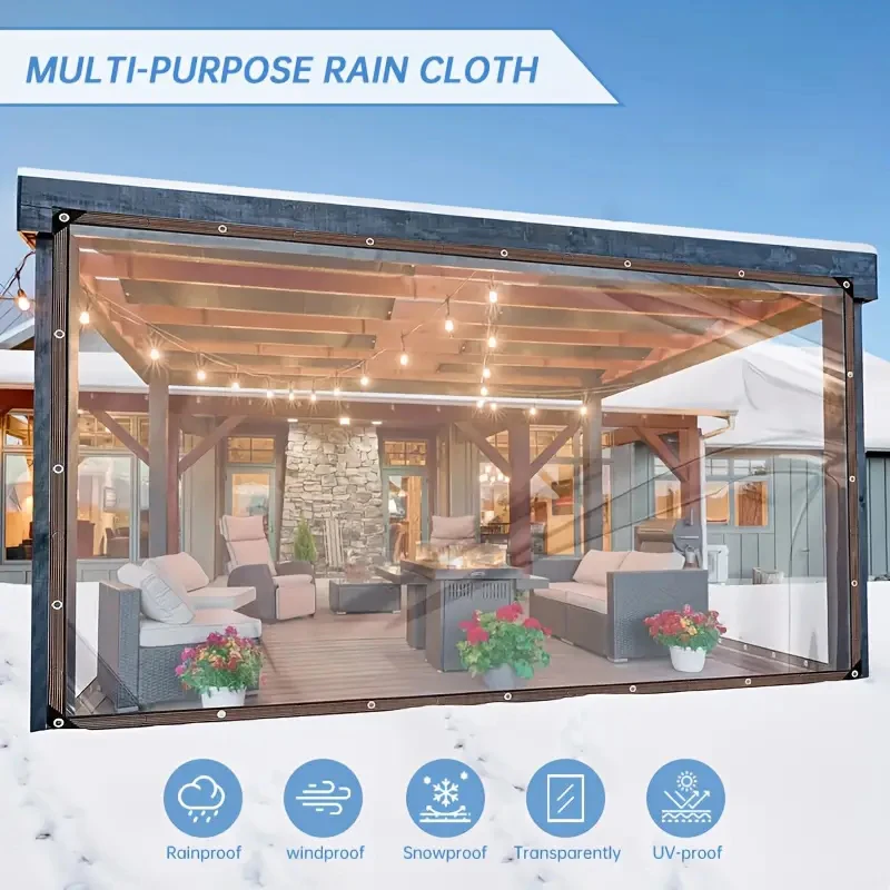 Transparent waterproof cloth, thickened waterproof rainproof cloth, can be used for plant shading insulation cold dust cloth