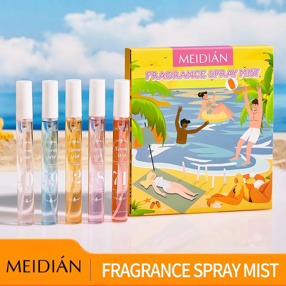 

Beach Perfume Spray Set Brazilian Body Hair Fragrance Fragrance Alcohol Free