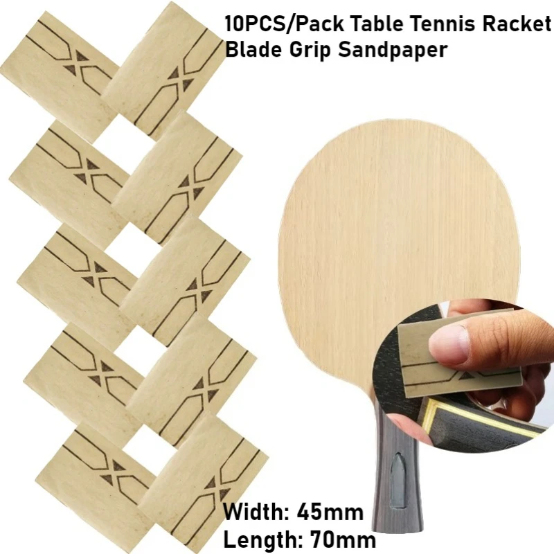 10PCS/Pack Table Tennis Racket Blade Grip Sandpaper Specifically for Racket Polishing,Ping Pong Paddle DIY Sanding Tool