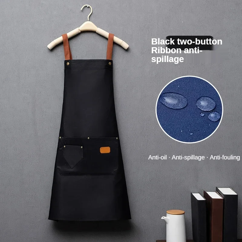 New Fashion Kitchen Aprons for Woman Men Chef Work Apron for Grill Restaurant Bar Shop Cafes Beauty Nails Studios Uniform