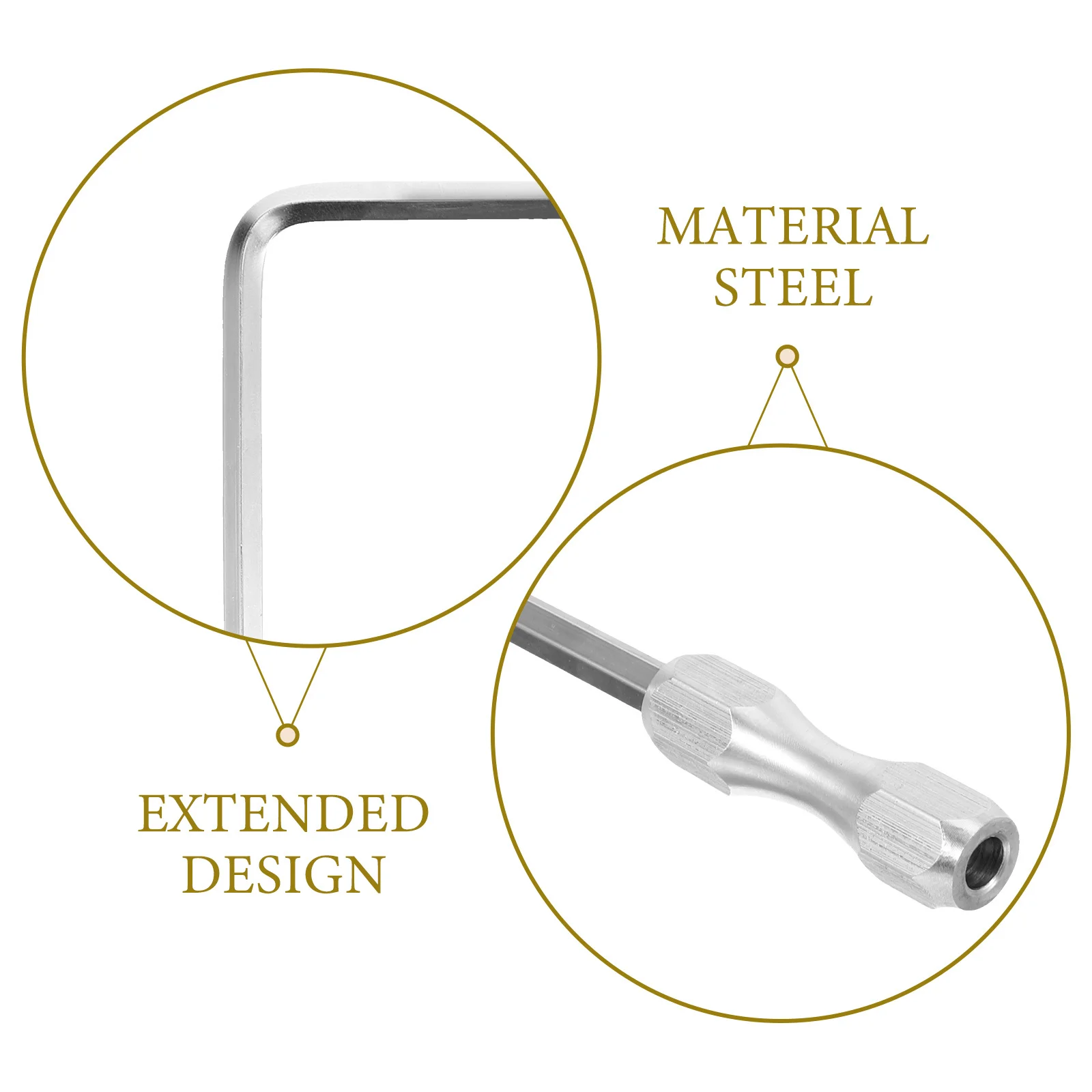 

Guitar Truss Rod Wrench 5mm Range Durable Steel Construction Extended Design Secure Grip Guitar Accessory Truss Rod Wrenches