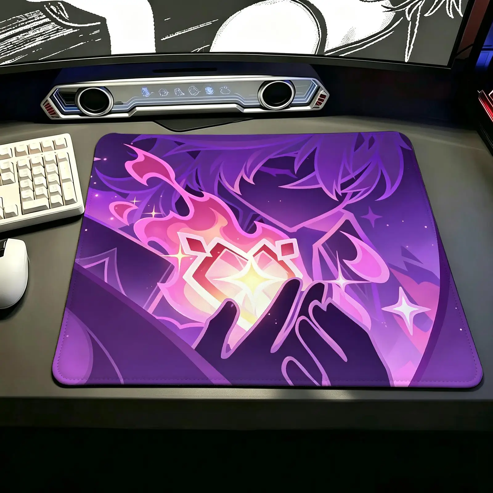 genshin impact Durin S/M/L Gaming Mat,Reinforced Stitched Edge,Portable Non‑Slip Pad for Laptop Office & E‑Sports Game Play
