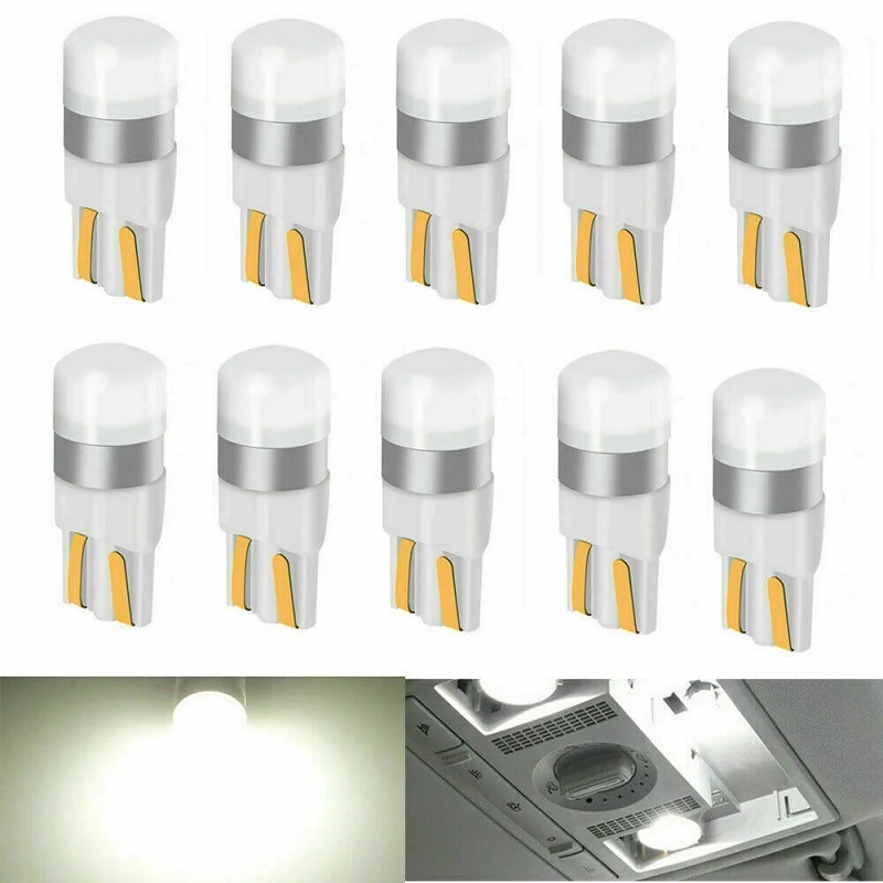 10 шт. t10 w5w 194 168 led 3030 smd 350lm t10 w5w подсветка номерной знак лампы 1SMD клиновидная лампа автомобильный светильник Sidemarker бокосветильник