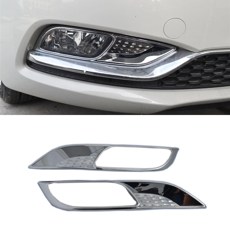 Car Accessories FOR Kia K3 2013 2014 2015 Front fog lamp electroplated decorative bright frame front fog lamp cover Car Stickers