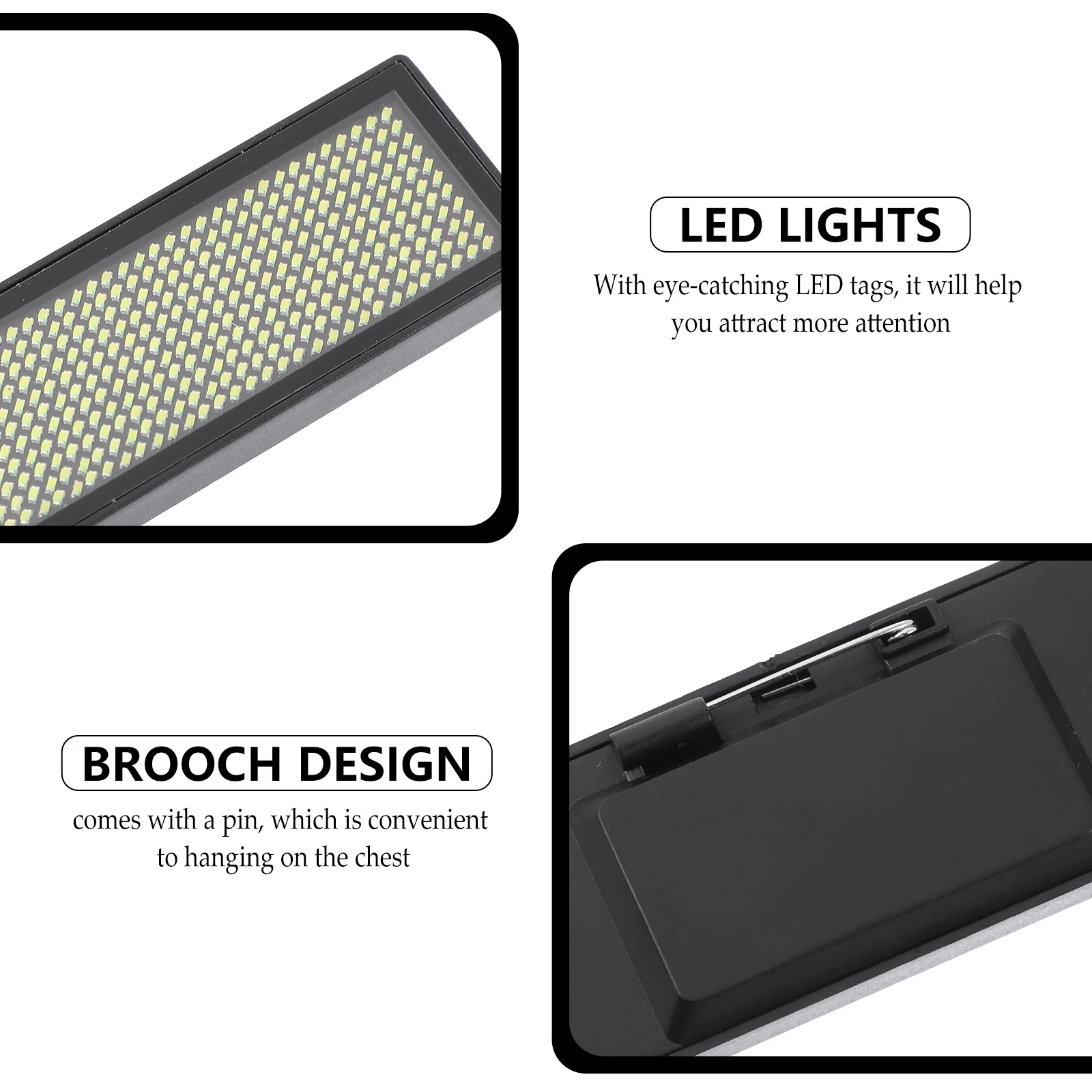 

LED Name Badge Digital Display Sign Mini Message Board Rechargeable LED Tag Programmable Badge Exhibitions Trade Shows