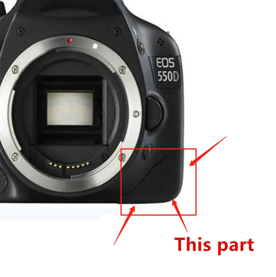 Bottom Right Corner 550D Rubber Skin Front Shell Cover Lid For Canon EOS 550D Rebel T2i Kiss X4 Camera Part