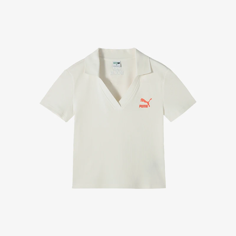 puma-authentic-current-season-new-women's-v-neck-daily-sports-short-sleeve-polo-shirt-626863-65