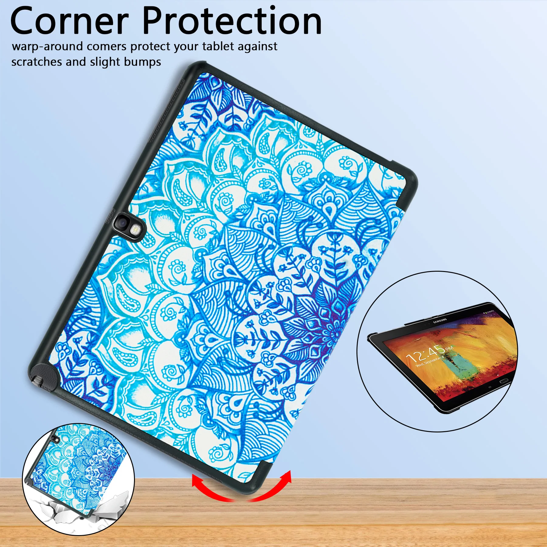 حافظة متوافقة مع هاتف Samsung Galaxy Note 10.1 بوصة SM-P600 P601 P605 اللوحي وسامسونج جالاكسي تاب برو 10.1 SM-T520/T52 #5