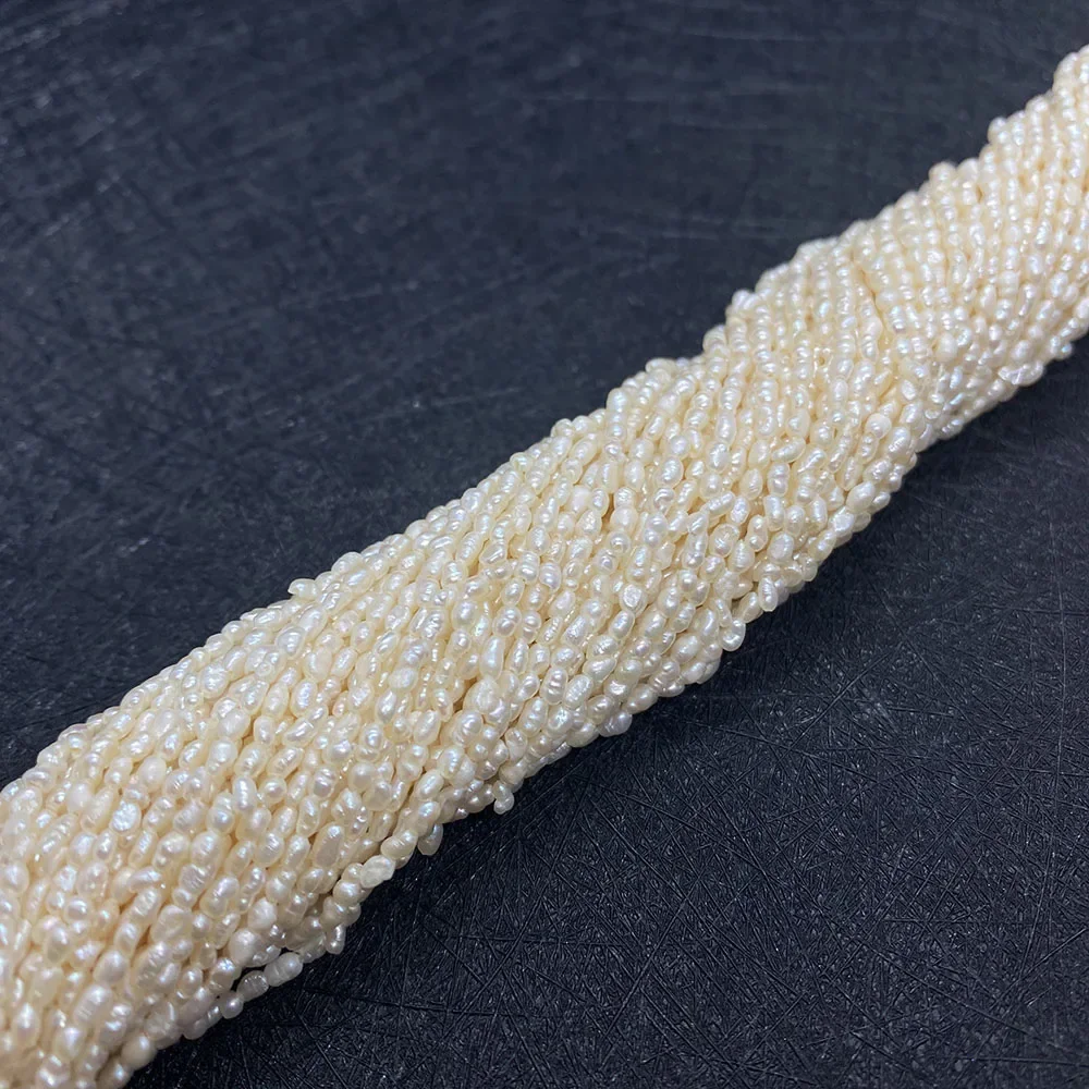 Natural Freshwater Pearl 2-3mm Rice-shaped Beads for DIY Jewelry Making Necklace Bracelet Earrings Jewelry Accessories