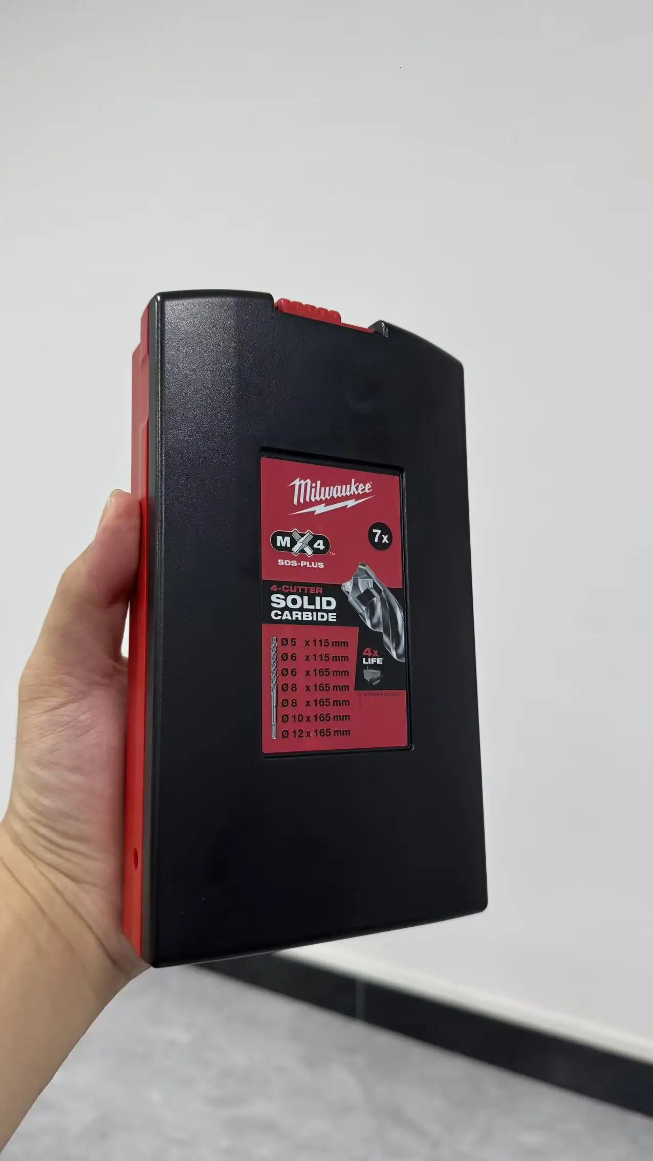 Milwaukee 4932478626 SDS Plus Rotary Hammer Drill Bit Set Hardened Carbide for Concrete & Masonry