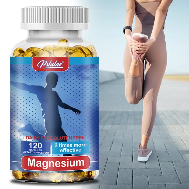 

Magnesium Capsules - Supports Sleep, Muscle Recovery, Maximum Absorption, Relieves Leg Cramps, and Promotes Energy Production