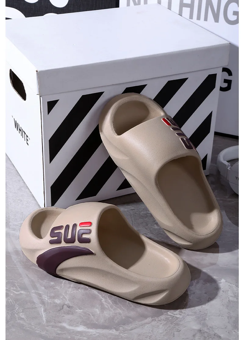 Sommer-Slipper für Herren – Neue rutschfeste Hausschuhe mit dicken Sohlen für Innen- und Außenbekleidung, Zuhause, Badezimmer und Sport – Detail 11