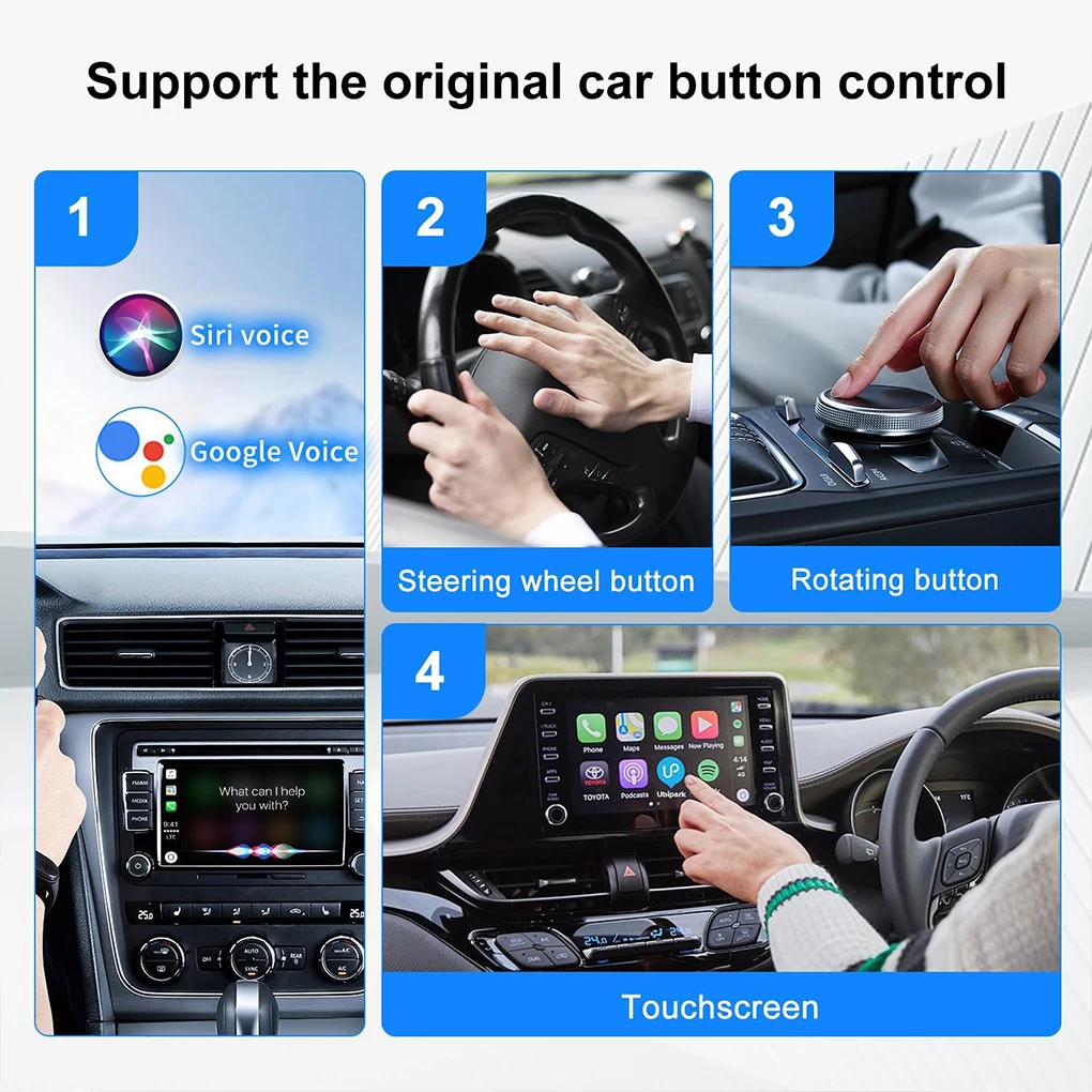 Android 14 Auto CarPlay Smart Ai Tv Box Wireless CarPlay Adapter For Car Radio with Wired CarPlay Car Intelligent Systems