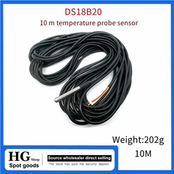 DS18B20 10M Waterproof Digital Temperature Temp Sensor Cable Probe 18b20 10 Meter Cable Probe Temperature Sensors