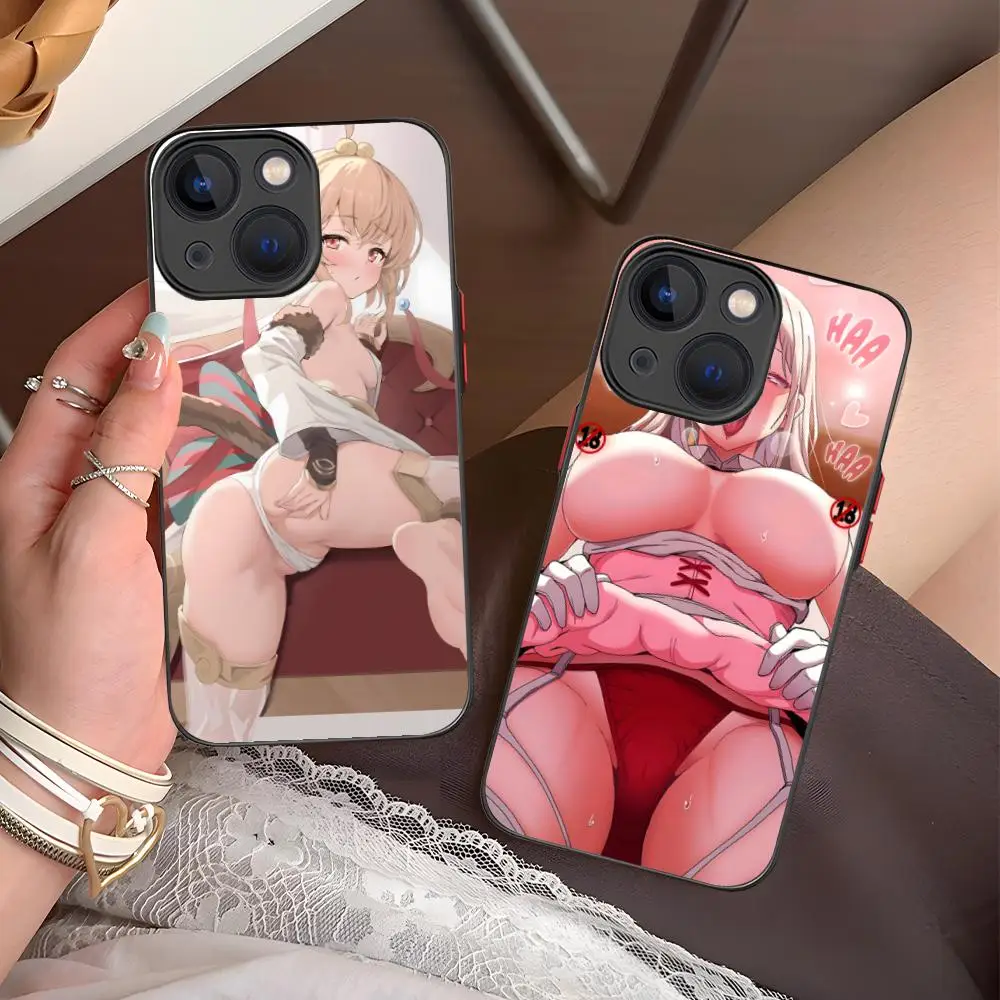 

Anime Hentai Waifu Mobile Phone Case for iPhone 16 15 14 13 12 11 X XR XS 8 7 Pro Max Plus Mini Colour Printing Silicone Luxury