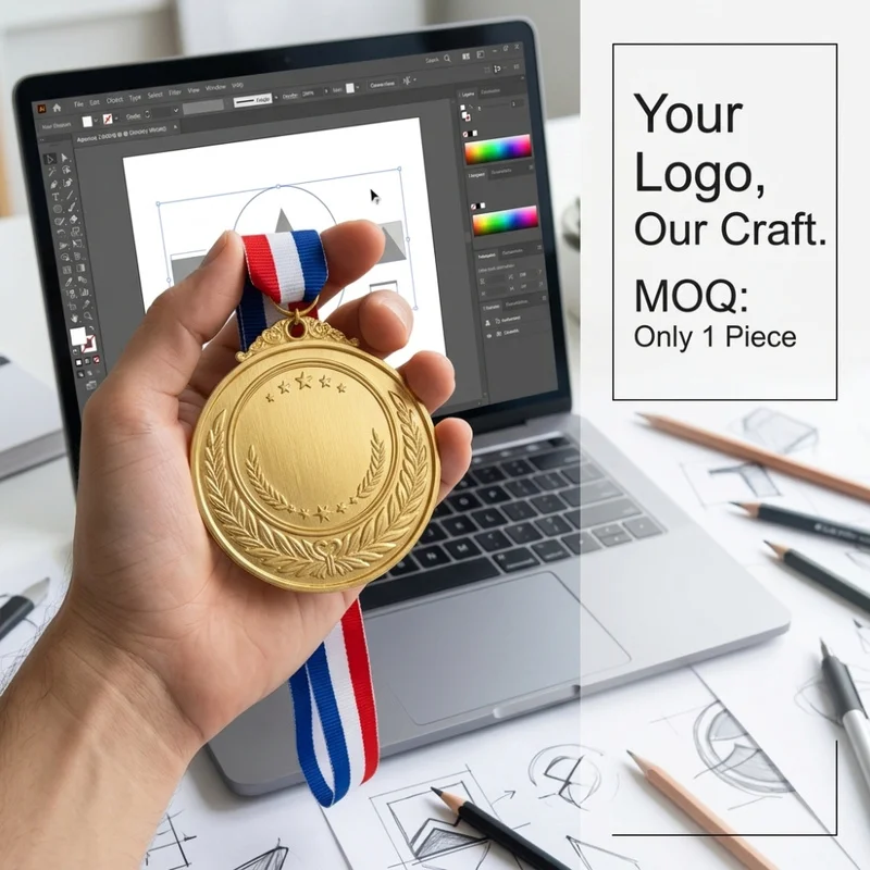 Design Your Own Award Medals Ear Wheat Medal Color Ribbon Gold Silver Bronze Winner Reward Children Kids Game Prize for Sport