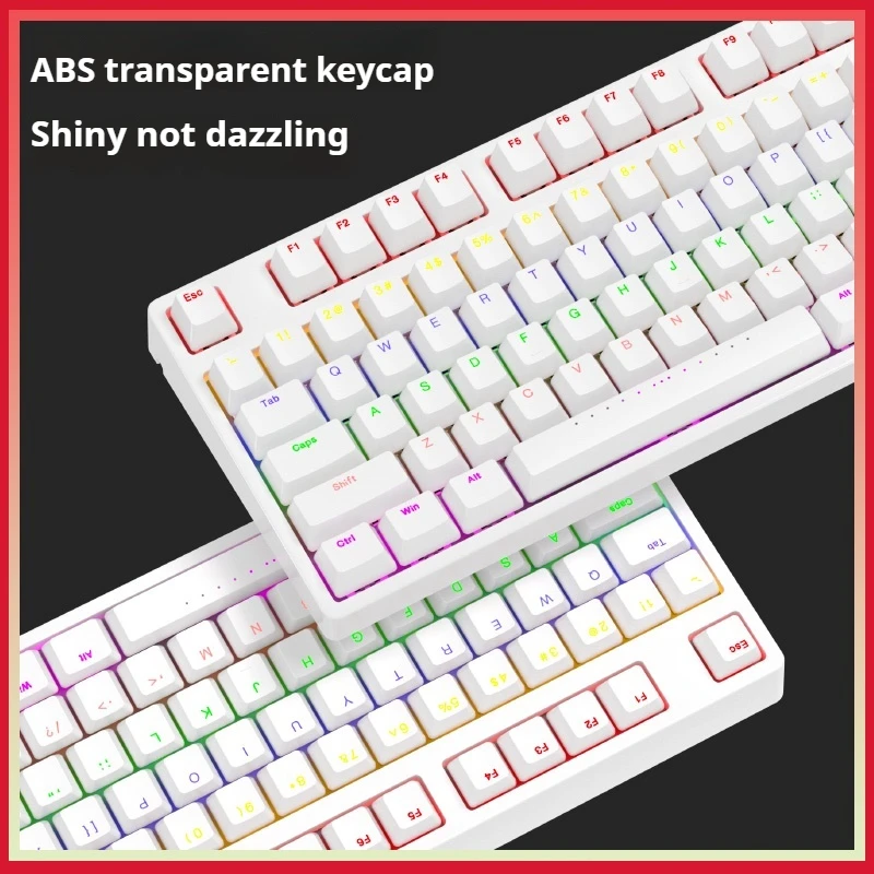 Ikbc Wired Mechanical Keyboard 108-Key Red Axis Switch Rgb Color Light Effect Symbol Ergonomic Abs Keycap Gaming office Keyboard