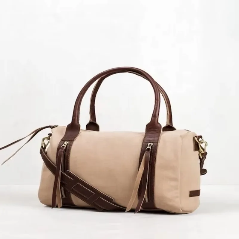 

Fashion Women's Canvas Handbag Crossbody Bag with Fashion Canvas Lining and Zipper Seal
