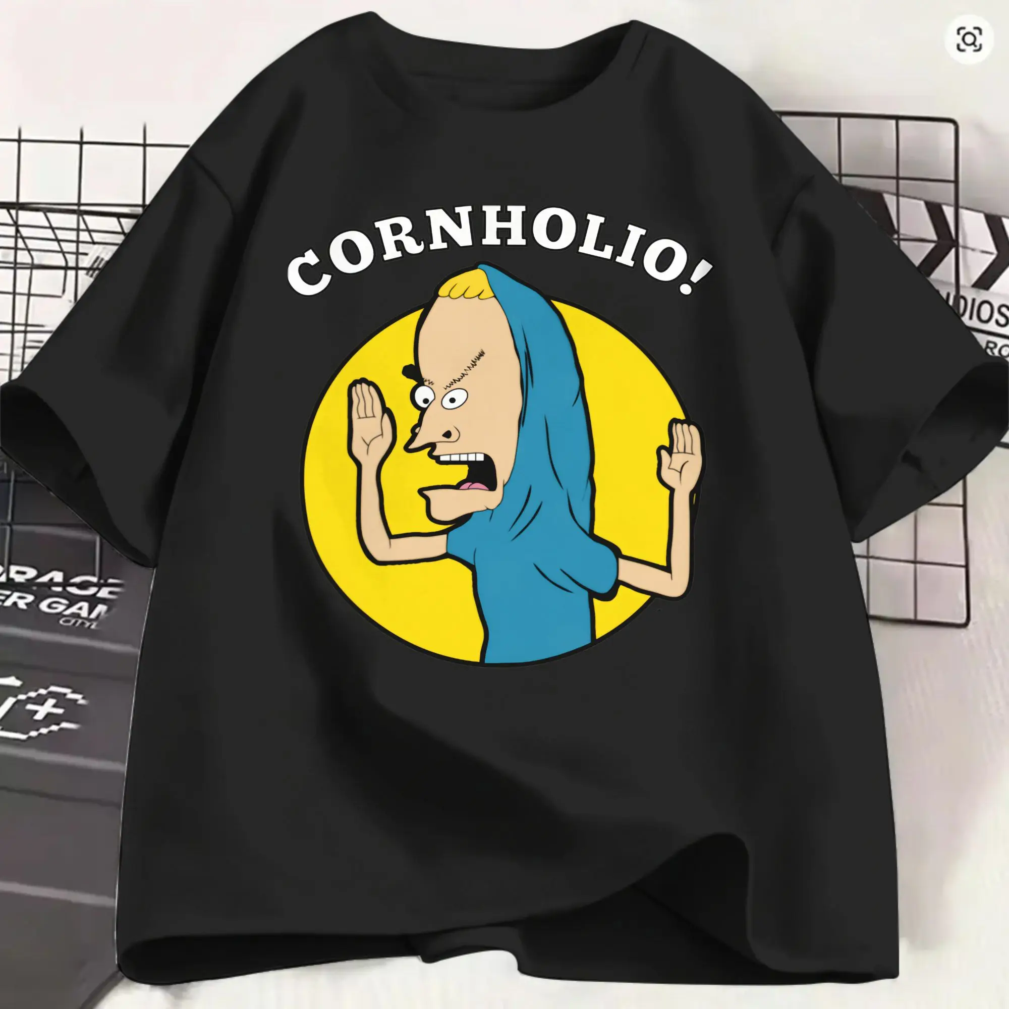 Men's Funny Beavis and Butthead T Shirts  Pure Cotton Clothes Novelty Short Sleeve Round Collar Tee Shirt Gift T-Shirt