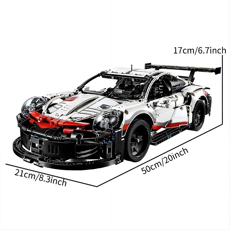 Technical Super Sports Car Building Kit,1:10 Scale Car 42096 Model Building Blocks Toys Collectible Race Car,for 14+ Year Boys