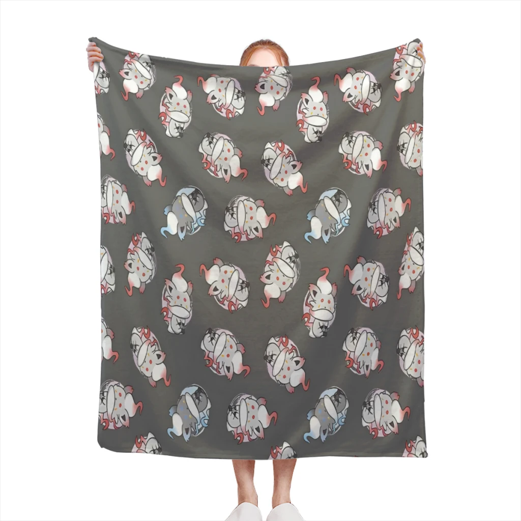 Hisuian Zorua Seamless Pattern Medium Blanket Comforter Flannel Soft throw Blankets Warm Home and Decoration