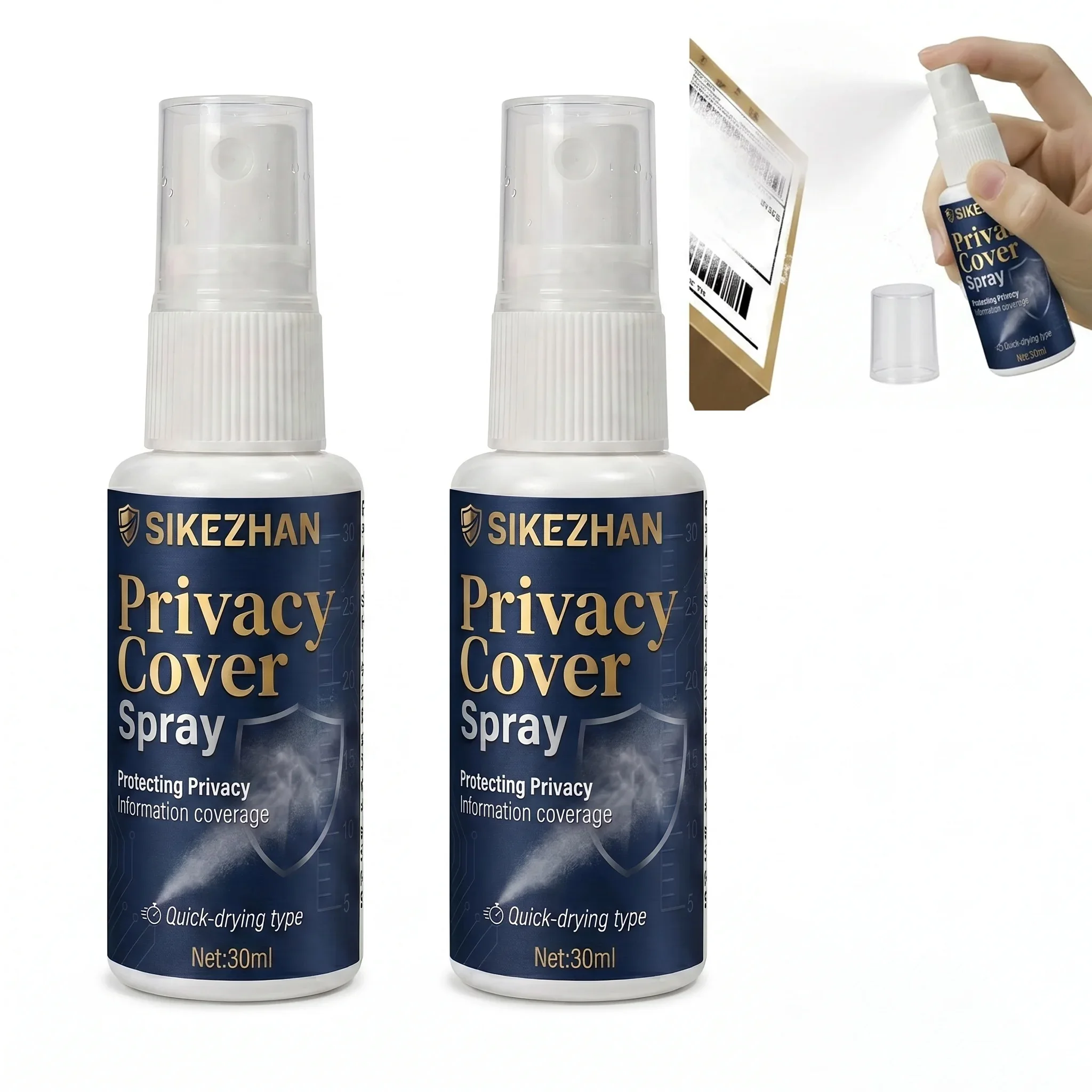 SIKEZHAN 30ml Thermal Paper Privacy Cover Spray Instantly Erase Data on Receipts Labels Prevent Identity Theft Effectively