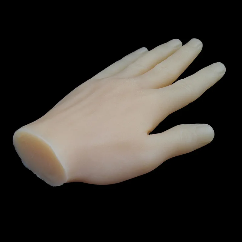 1Pc Zachte Praktijk Handmodel 3d Siliconen Flexibele 1:1 Volwassen Links/Rechts Nep Mannequin Nep Hand Salon Kunst Training Display Tool