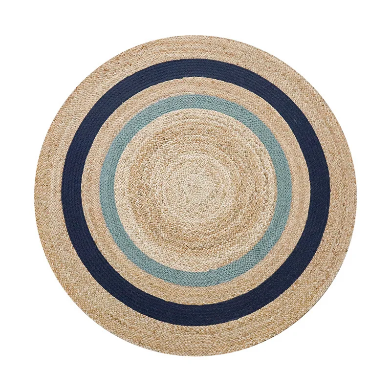 

Pure natural jute living room carpet, coffee table mat, plant multi-color household bedroom bedside carpet