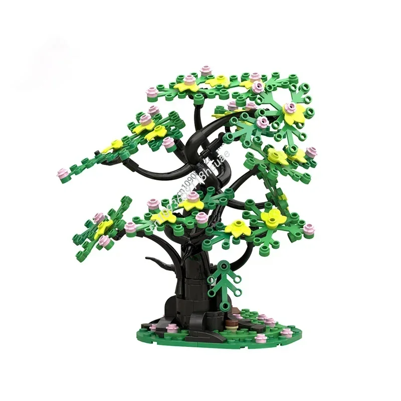 

193 шт., городское растение, витое дерево, сборные кирпичи, лесные зеленые деревья, кусты, модель Moc, строительный блок, украшение, уличный сад, детские игрушки