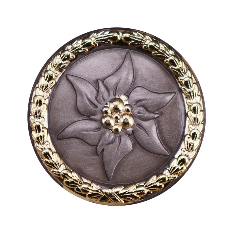1pc Vintage Edelweiss Flower Enamel Pin Alpine Mountain Floral Brooch, Retro European Aesthetic Accessory for Daily Wear & Gifts