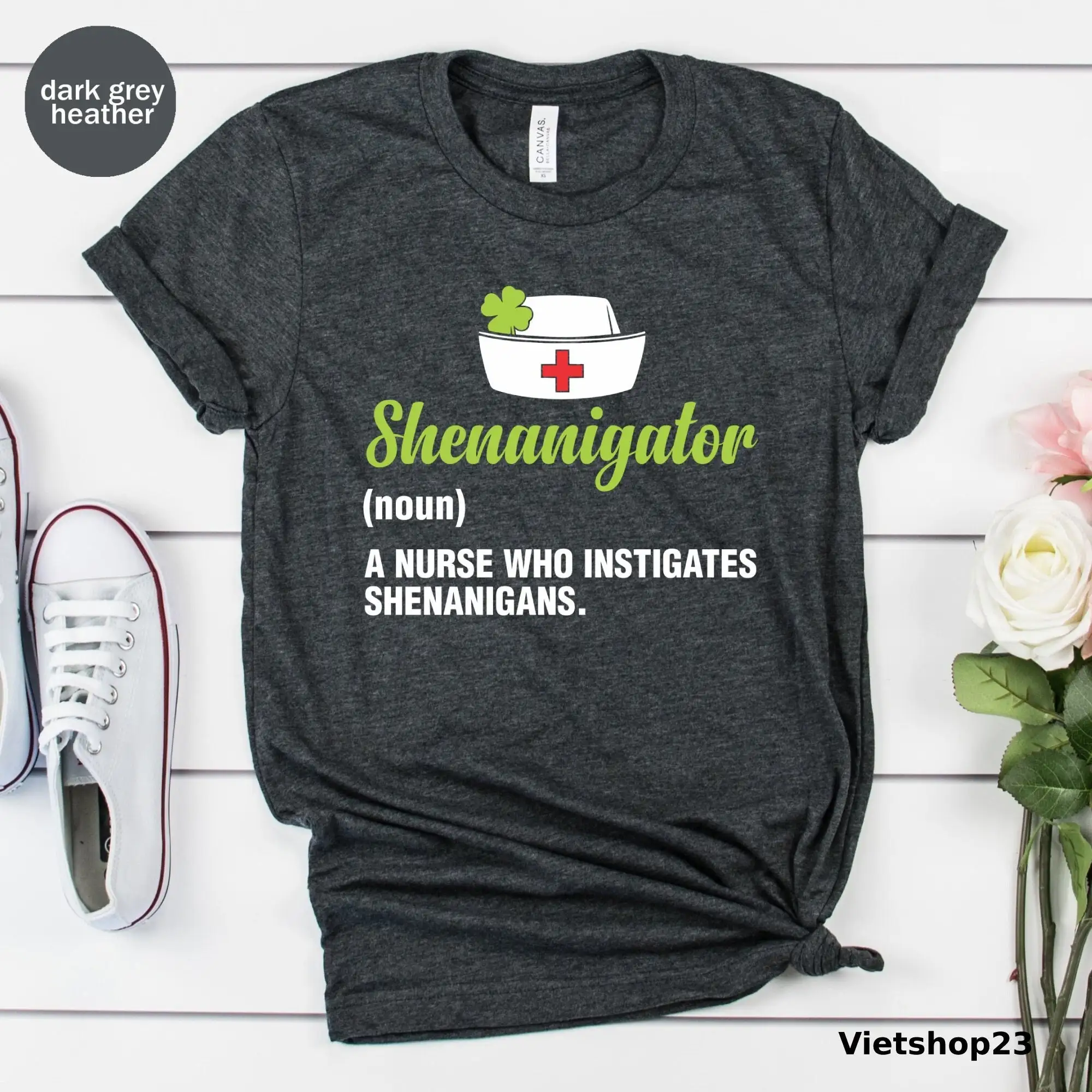 Shenanigator Nurse T Shirt Saint Patricks Day Shenanigans Lucky Green Shamrock Clover