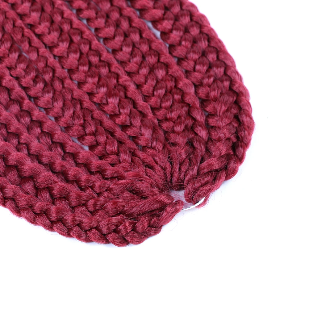 3X trenzas en caja de ganchillo pre-bucle, 7 paquetes de trenzas en caja de diosa, extensiones de cabello de ganchillo 14 en cabello recto de ganchillo para mujeres negras