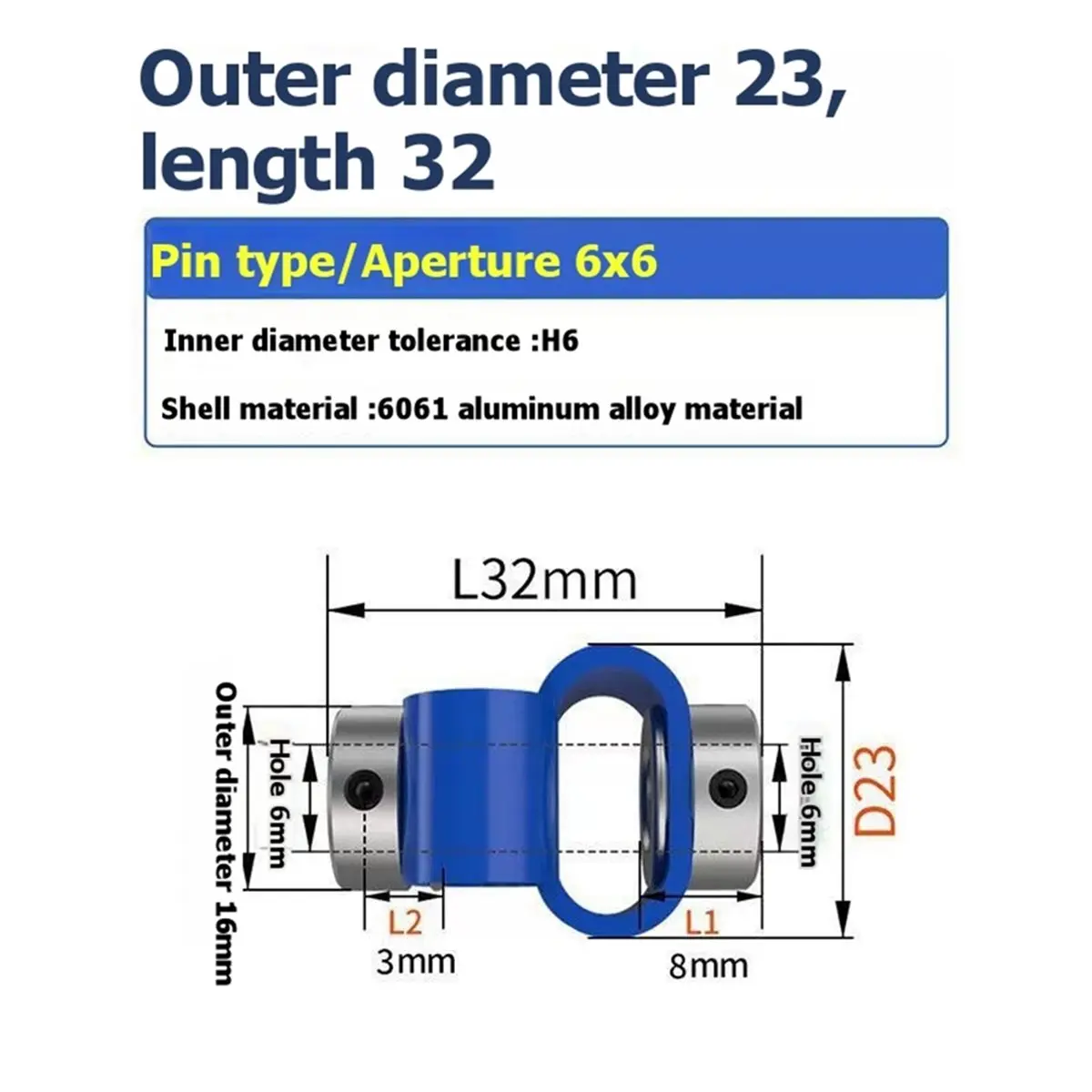 【lista-de-produtos-imperdIveis】-conector-em-forma-de-8-de-liga-de-aluminio-flexivel-com-duplo-laco-para-acoplamento-de-encoder
