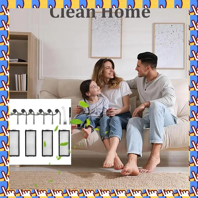 ملحقات فرشاة جانبية لمرشحات HEPA A20M لقطع غيار المكنسة الكهربائية Roborock Saros Z70