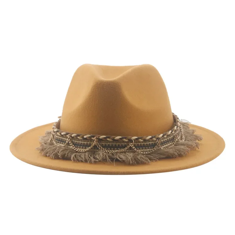 Cowboy Hats Hat Fedora Hat Felted Man Hat Hats for Women Western Cowboy Panama Vintage Casual Luxury Men Hat Sombrero Hombre New