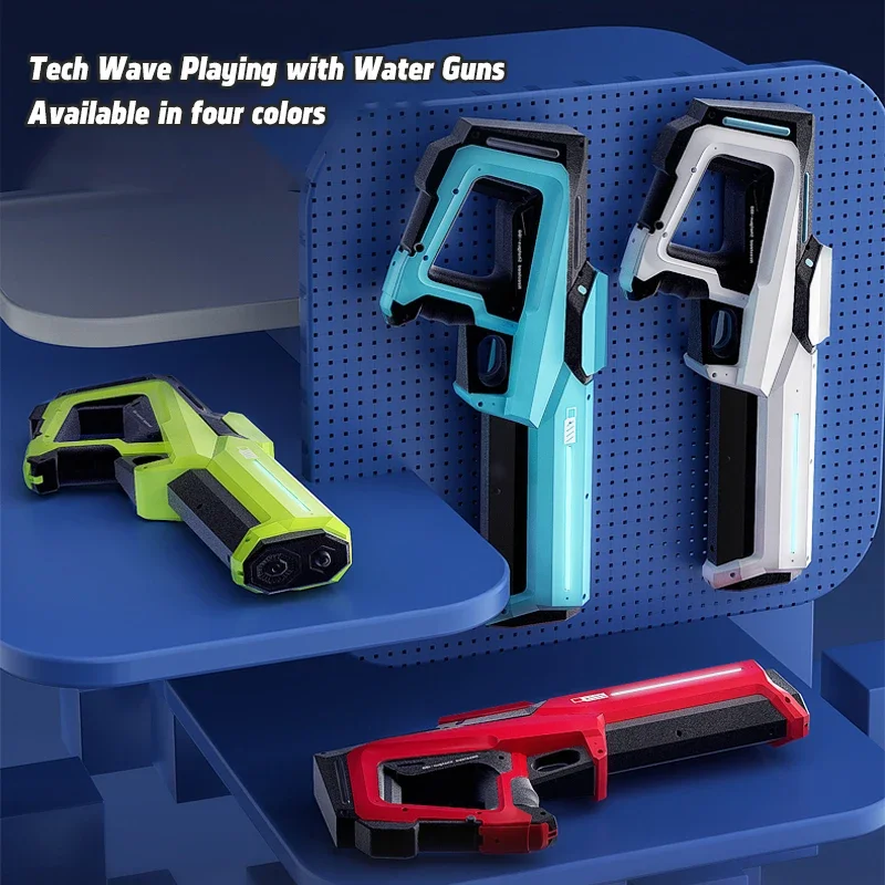 Elektrische Wasserpistole Squirt Pistole Space Battle Guns Kind Pool Strand Party im Freien Kampf Schießen Spielzeug Automatische Wasseraufnahme