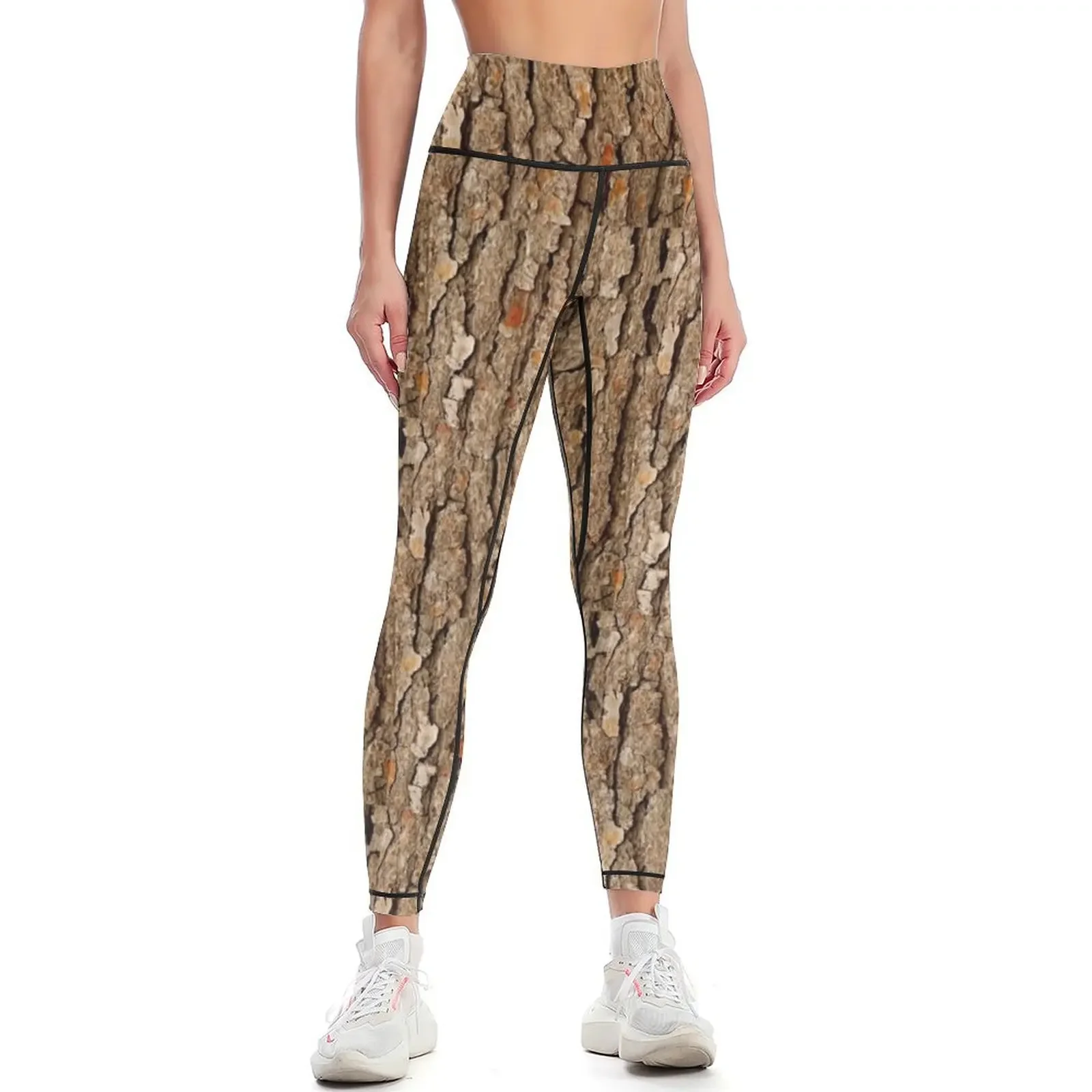

Pine Tree Bark Leggings gym clothing harem pants for girls legings for fitness Womens Leggings