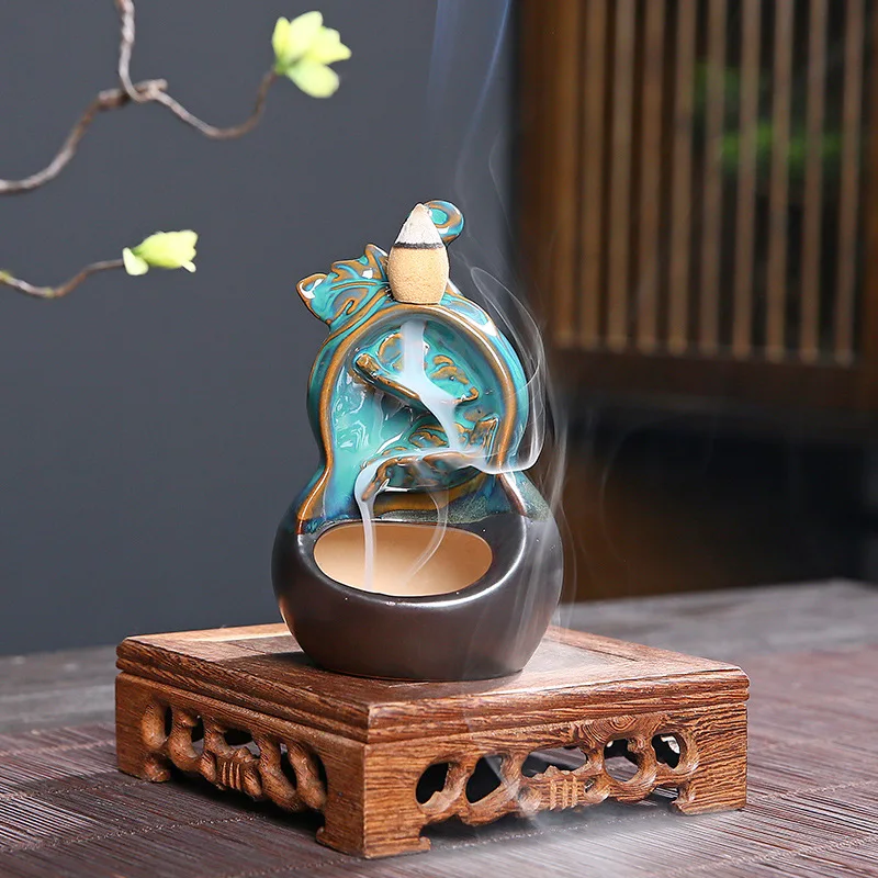 water drop gourd backflow incense burner, creative home indoor kiln transformation handicraft deodorization aromatherapy stove