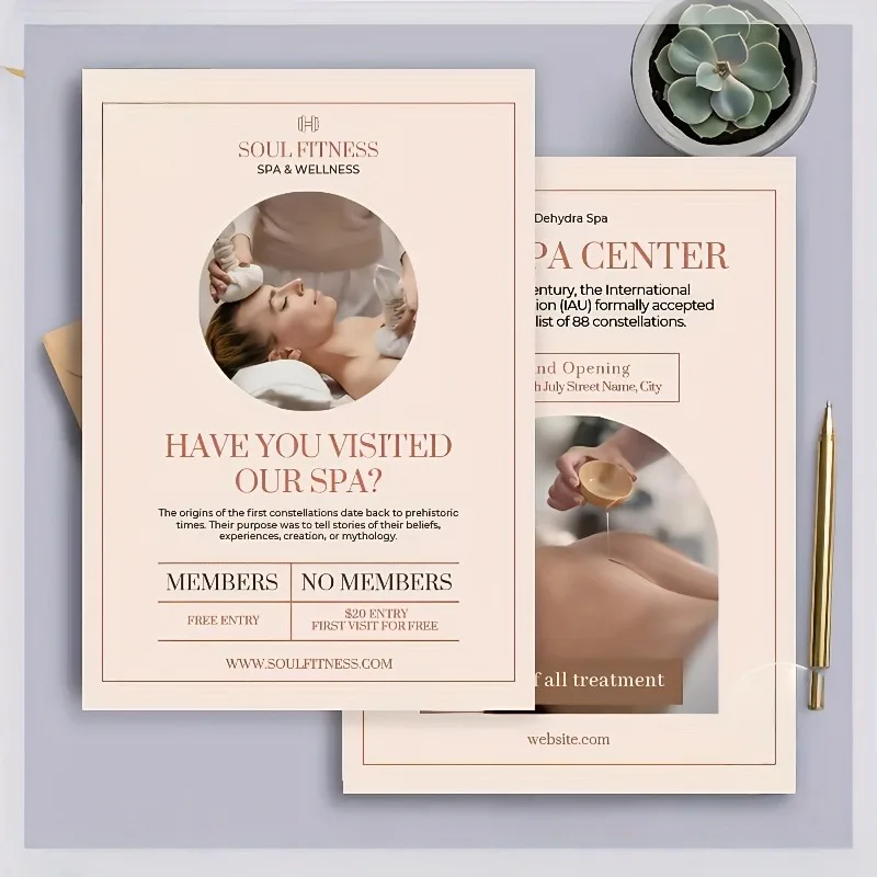A5 Flyers 500pcs Custom Printing Flyers For Business Promotion Leaflets For Store Opening Event Advertising Marketing Materials