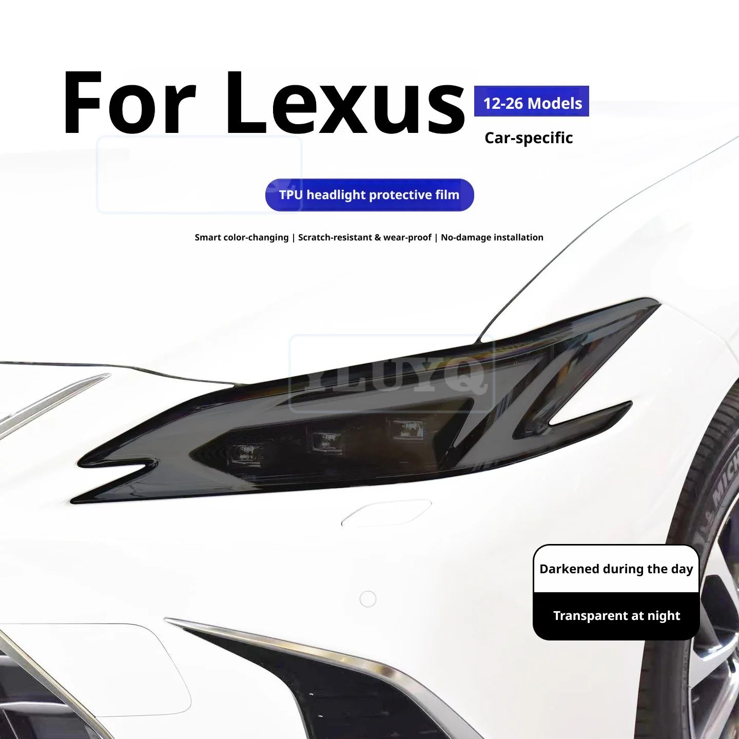 

For Leapmotor C01 Light-Control Color-Changing Headlight Film Front and Rear Lamp Film TPU Taillight Film Car Sticker