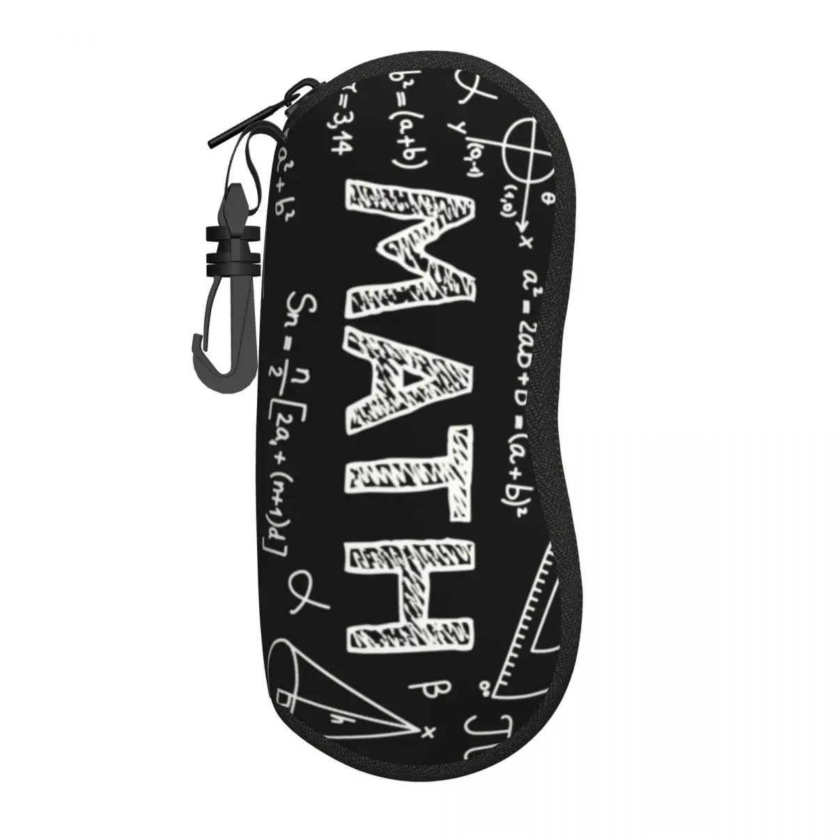 Profesor de matemáticas físico gafas de sol funda blanda de neopreno con cremallera Nerd matemático Shell estuche para gafas caja protectora para gafas