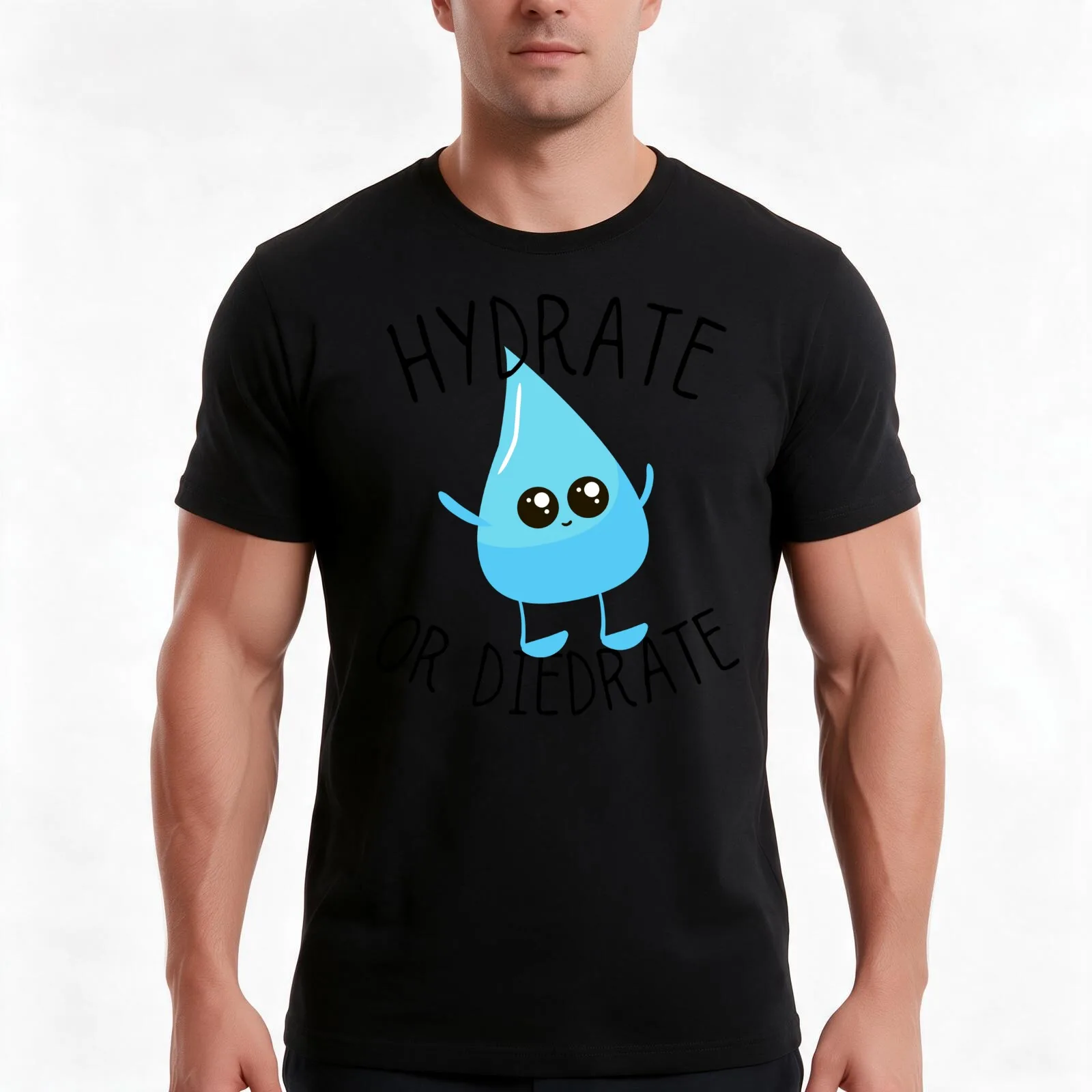 Funny Hydrate or Diedrate Design T-Shirt Summer Casual Cotton Tee Oversized Streetwear Tops Vintage Graphic Print
